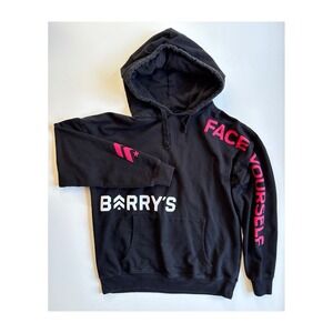 BARRYS Bootcamp Face Yourself Pullover Hoodie‎ Sweatshirt XL Black Gym Made USA